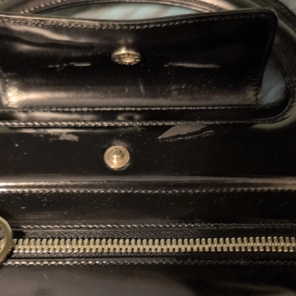 Salvatore Ferragamo Black Tote Bag Italy Big Leather Handles Stylish - Picture 12 of 15